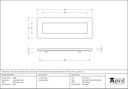 Polished Chrome Small Letter Plate - 33062 - Technical Drawing