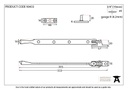 Polished Nickel 12&quot; Avon Stay - 90433 - Technical Drawing