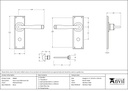 Polished Nickel Avon Lever Bathroom Set - 90368 - Technical Drawing