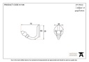 Polished Nickel Coat Hook - 91749 - Technical Drawing
