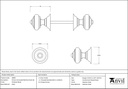 Polished Nickel Elmore Concealed Mortice Knob Set - 83863 - Technical Drawing