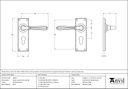 Polished Nickel Hinton Lever Euro Set - 45325 - Technical Drawing