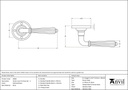 Polished Nickel Hinton Lever on Rose Set - Unsprung - 50082 - Technical Drawing