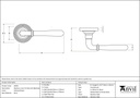 Polished Nickel Newbury Lever on Rose Set (Beehive) - 46059 - Technical Drawing