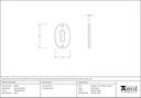 Polished Nickel Oval Escutcheon - 83810 - Technical Drawing