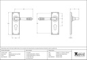 Polished Nickel Reeded Lever Euro Set - 33327 - Technical Drawing