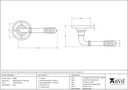 Polished Nickel Reeded Lever on Rose Set - 33086 - Technical Drawing