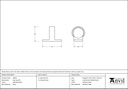 Polished Nickel Sash Eye Lift - 45932 - Technical Drawing