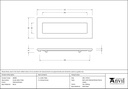 Polished Nickel Small Letter Plate - 90289 - Technical Drawing