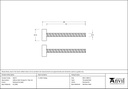 Polished SS (304) 100mm Bolt Fixings for T Bar (2) - 50272 - Technical Drawing