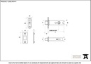 PVD 3&quot; Heavy Duty Tubular Deadbolt - 90141 - Technical Drawing