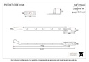 Satin Chrome 12&quot; Peardrop Stay - 33349 - Technical Drawing