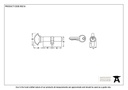 Satin Chrome 40/40 Cylinder/Thumbturn - 90216 - Technical Drawing