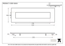 Satin Chrome Large Letter Plate - 92003 - Technical Drawing