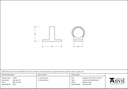Satin Chrome Sash Eye Lift - 45934 - Technical Drawing