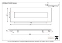 Satin Chrome Small Letter Plate - 92005 - Technical Drawing
