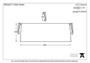 Satin Chrome Small Letter Plate Cover - 92006 - Technical Drawing