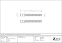 Satin SS (304) 100mm Back to Back Fixings for T Bar (2) - 50269 - Technical Drawing