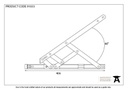 SS 16&quot; Defender Friction Hinge - Top Hung - 91033 - Technical Drawing