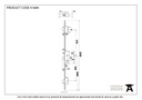 SS 45mm Backset Hook 3 Point Door Lock - 91889 - Technical Drawing