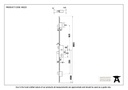 SS 45mm Backset linear 3 Point Door Lock - 90225 - Technical Drawing