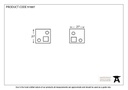 SS Corner Shoot Bolt Keeps (PR) - 91887 - Technical Drawing