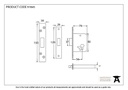 SSS 3&quot; Euro Profile Dead Lock - 91843 - Technical Drawing