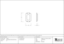 SS Standard Key Hole Excluder Seal - 92158 - Technical Drawing