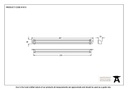 White Medium Aluminium Canopy 297mm - 91013 - Technical Drawing