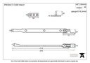 Aged Brass 10&quot; Avon Stay - 90427 - Technical Drawing