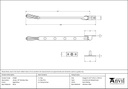 Aged Brass 10&quot; Hinton Stay - 45360 - Technical Drawing