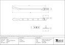 Aged Brass 10&quot; Newbury Stay - 91446 - Technical Drawing