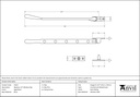 Aged Brass 12&quot; Newbury Stay - 91447 - Technical Drawing