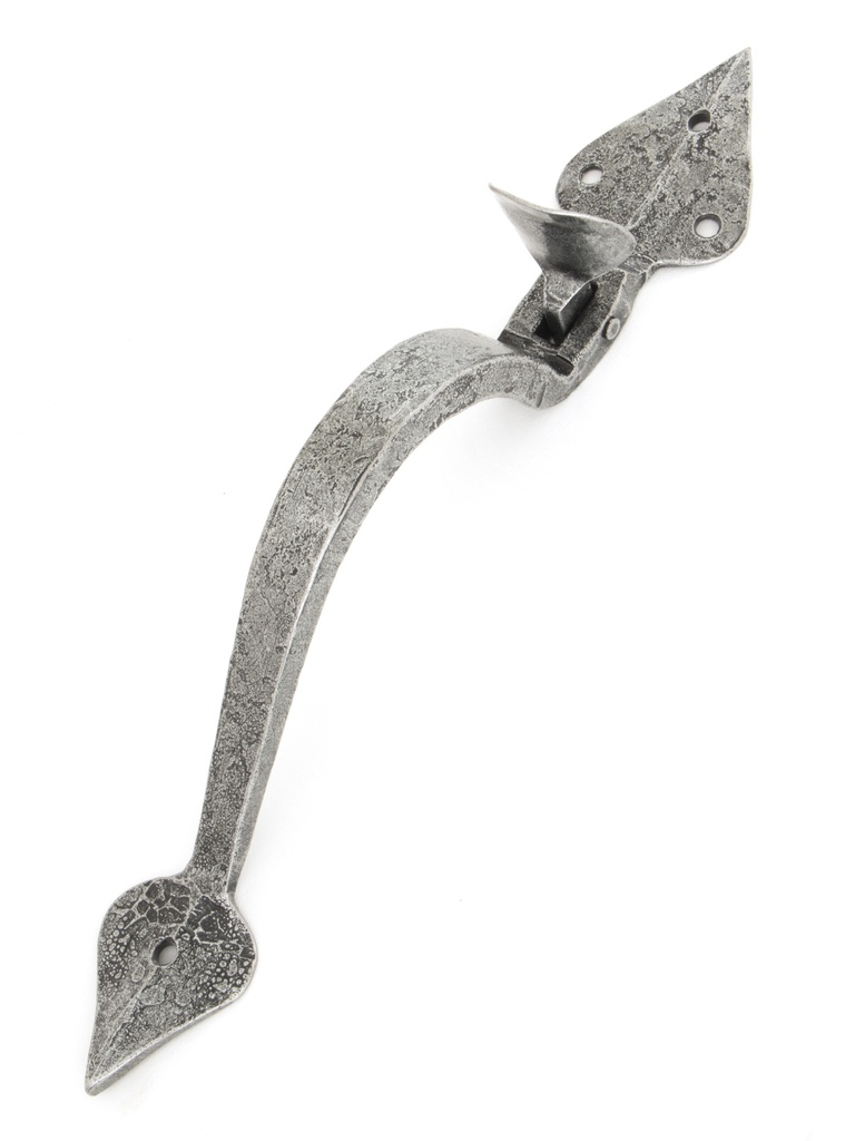 Pewter Tuscan Thumblatch in-situ