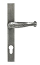 Pewter Cottage Slimline Lever Espag. Lock Set in-situ