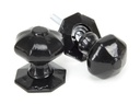 Black Octagonal Mortice/Rim Knob Set in-situ