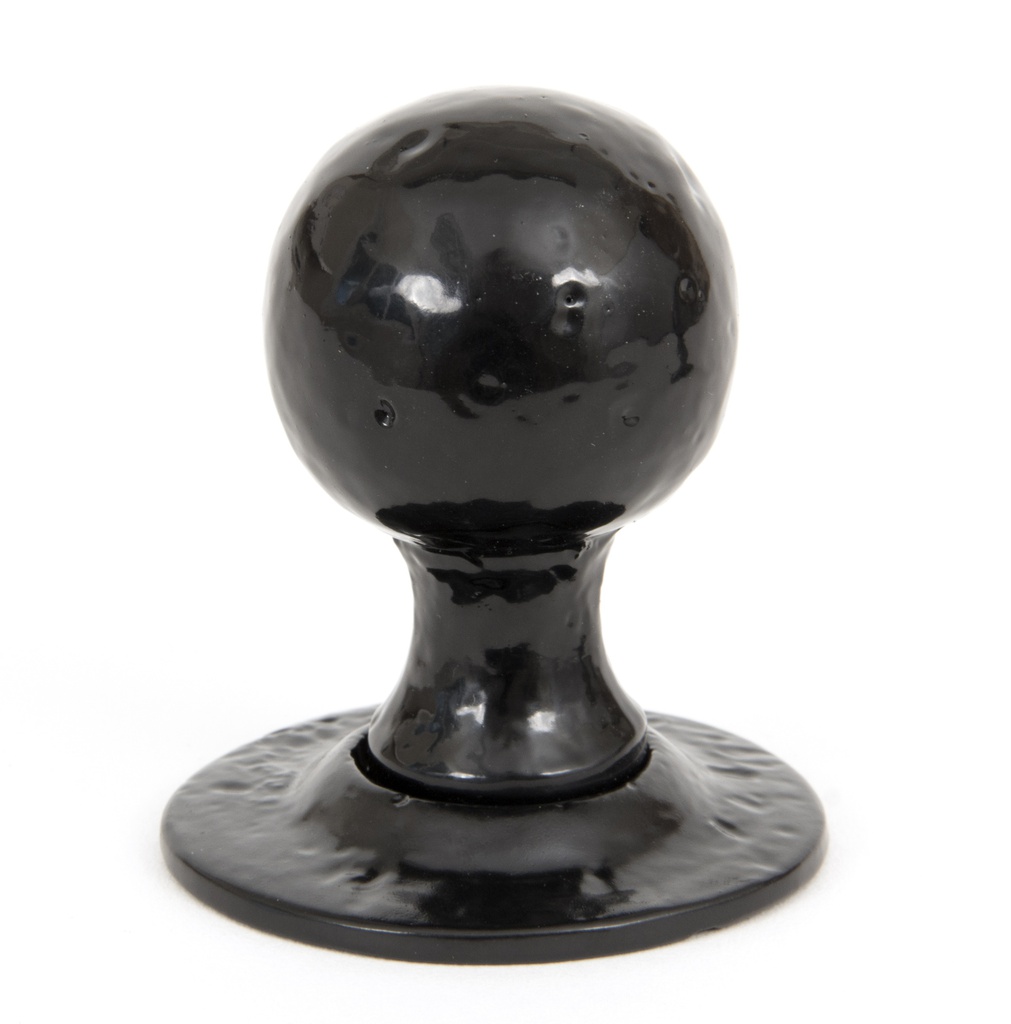 Black Round Mortice/Rim Knob Set in-situ