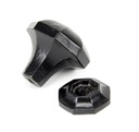 Black Octagonal Cabinet Knob - Small in-situ