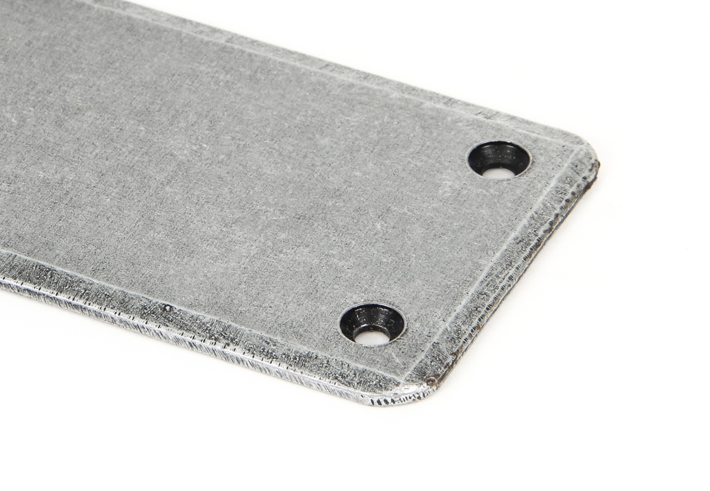 Pewter 400mm Plain Fingerplate in-situ