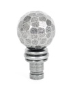 Pewter Hammered Ball Curtain Finial (pair) in-situ
