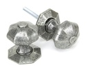 Pewter Octagonal Mortice/Rim Knob Set in-situ