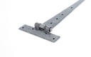Pewter 12" Penny End T Hinge (pair) in-situ
