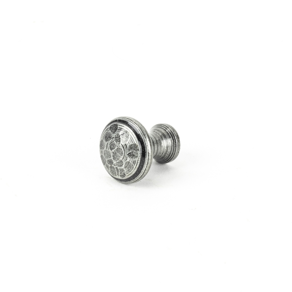 Pewter Hammered Cabinet Knob - Small in-situ