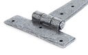 Pewter 9" Penny End T Hinge (pair) in-situ