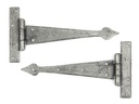 Pewter 9" Arrow Head T Hinge (pair) in-situ