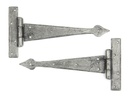 Pewter 9&quot; Arrow Head T Hinge (pair) in-situ