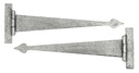 Pewter 15" Arrow Head T Hinge (pair) in-situ