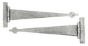 Pewter 15&quot; Arrow Head T Hinge (pair) in-situ