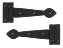 Black Textured  6&quot; Cast T Hinge (pair) in-situ