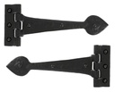 Black Textured  10½&quot; Cast T Hinge (pair) in-situ